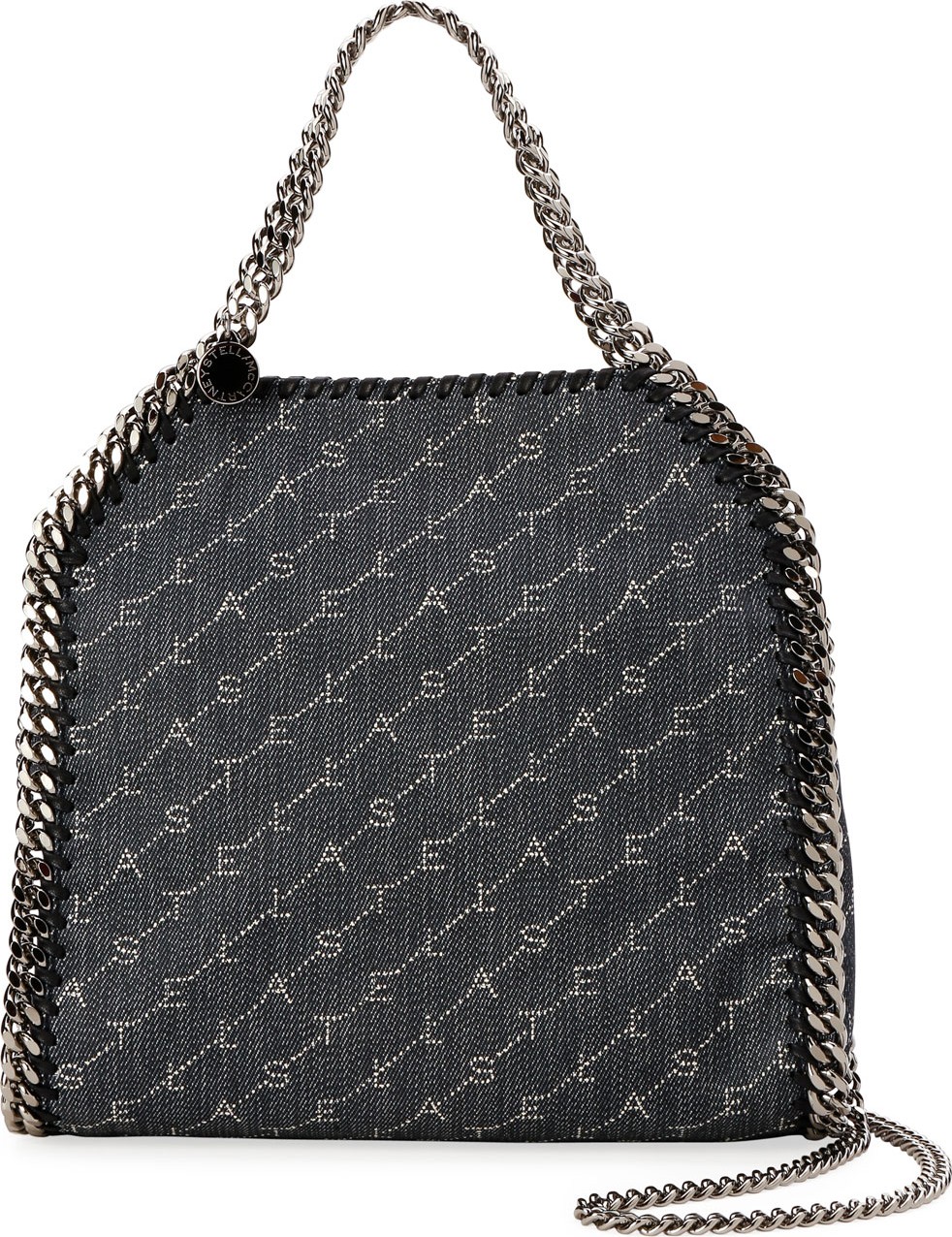 Stella McCartney Falabella Mini Logo Canvas Chain Tote Bag