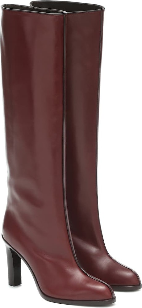 THE ROW Wide Shaft leather knee-high boots