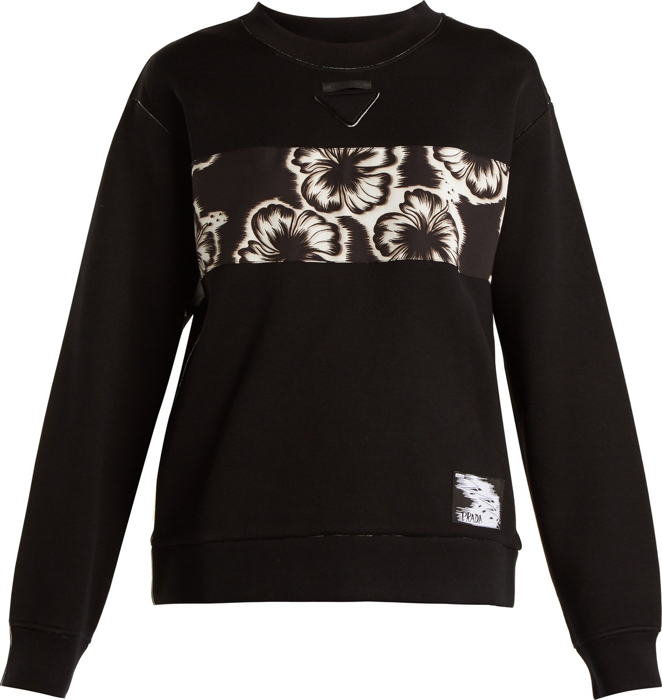 Prada Hibiscus-appliqué sweatshirt