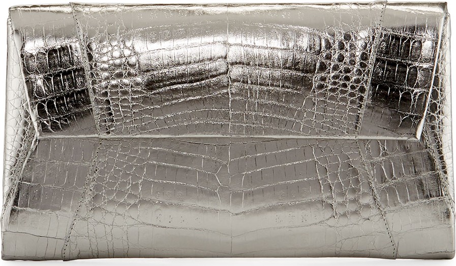 Nancy Gonzalez Crocodile Envelope Clutch Bag