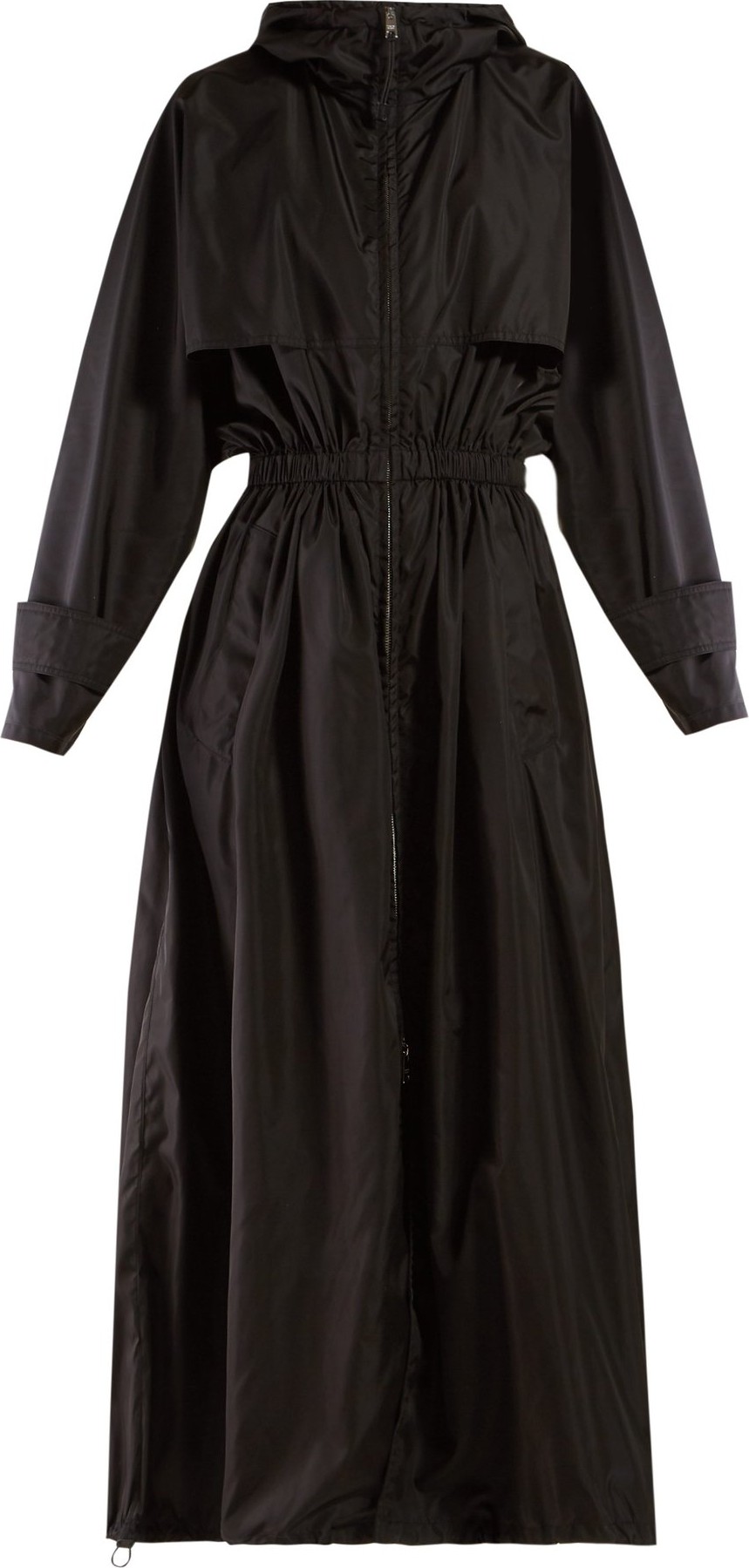 Prada Hooded zip-through trench coat