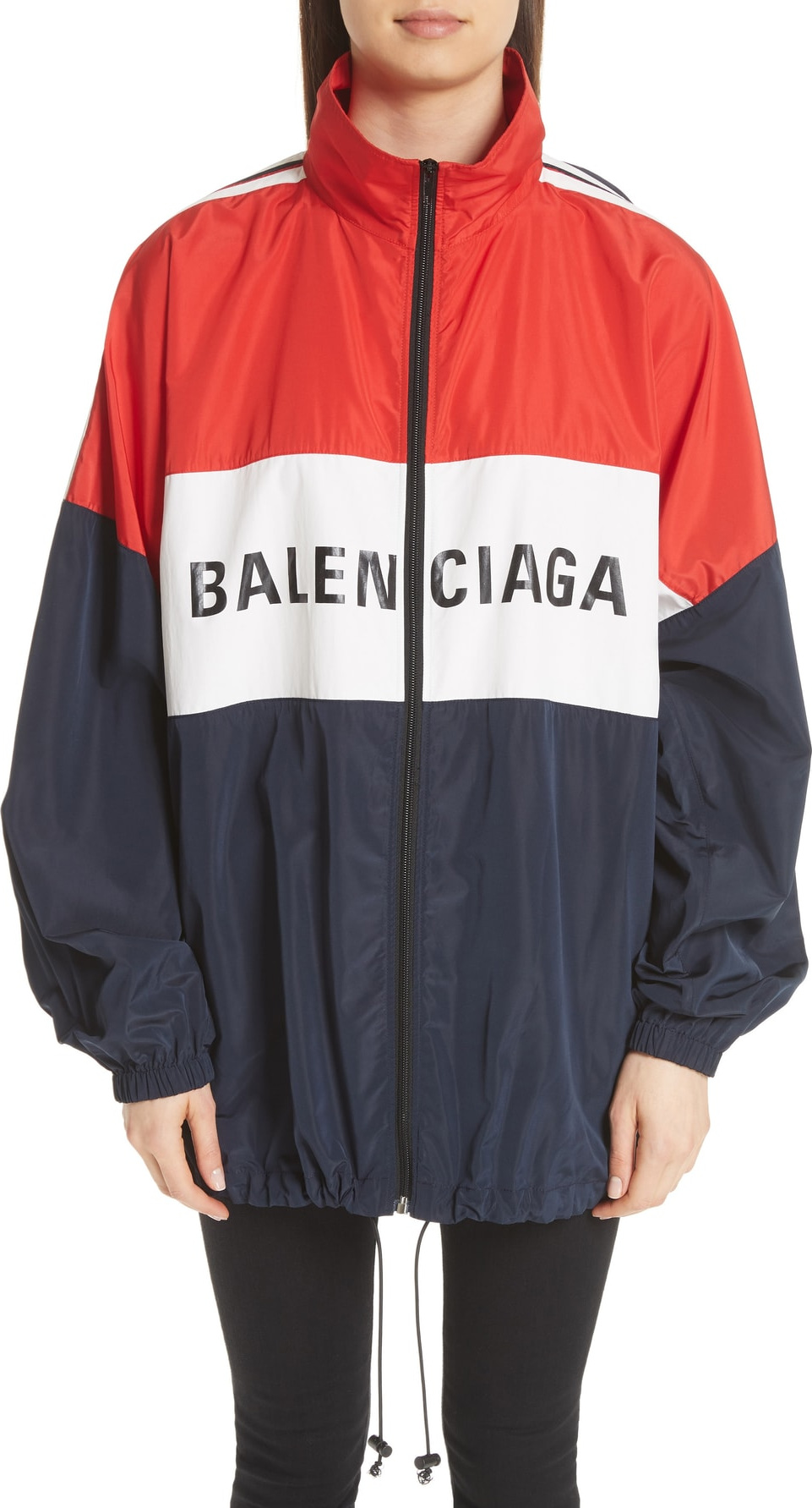 Balenciaga Logo Colorblock Windbreaker Jacket