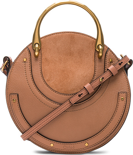 Chloe Small Pixie Shiny Goatskin, Calfskin & Suede Double Handle Bag