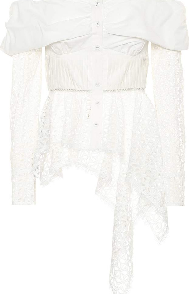 Self Portrait Broderie anglaise top