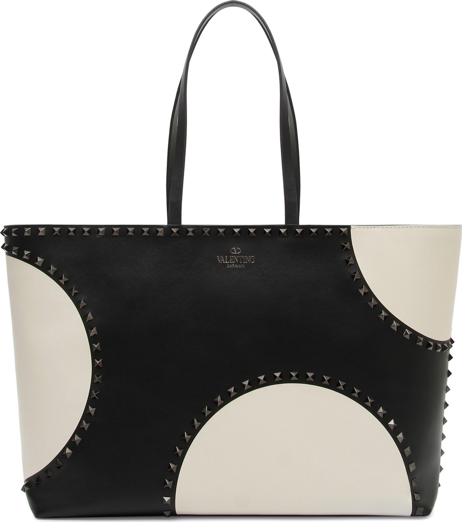 Valentino Rockstud Large Dot Leather Tote
