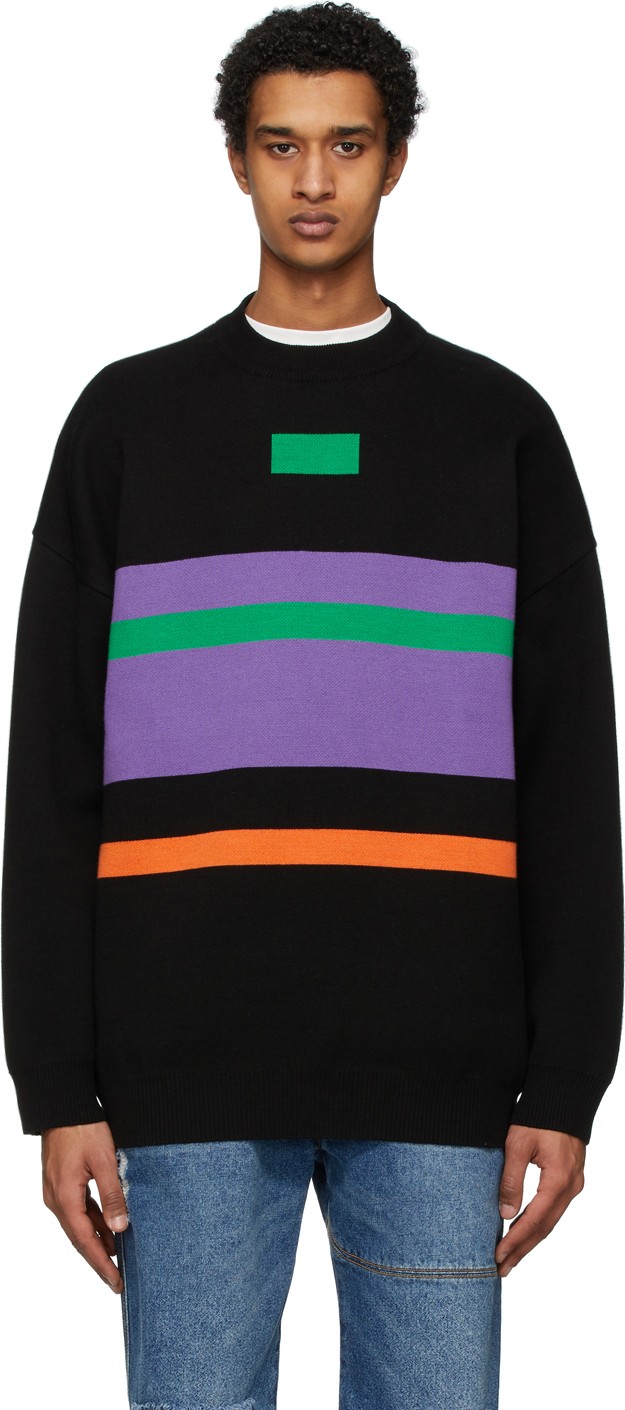 ADER error Black & Purple Ventura Sweater