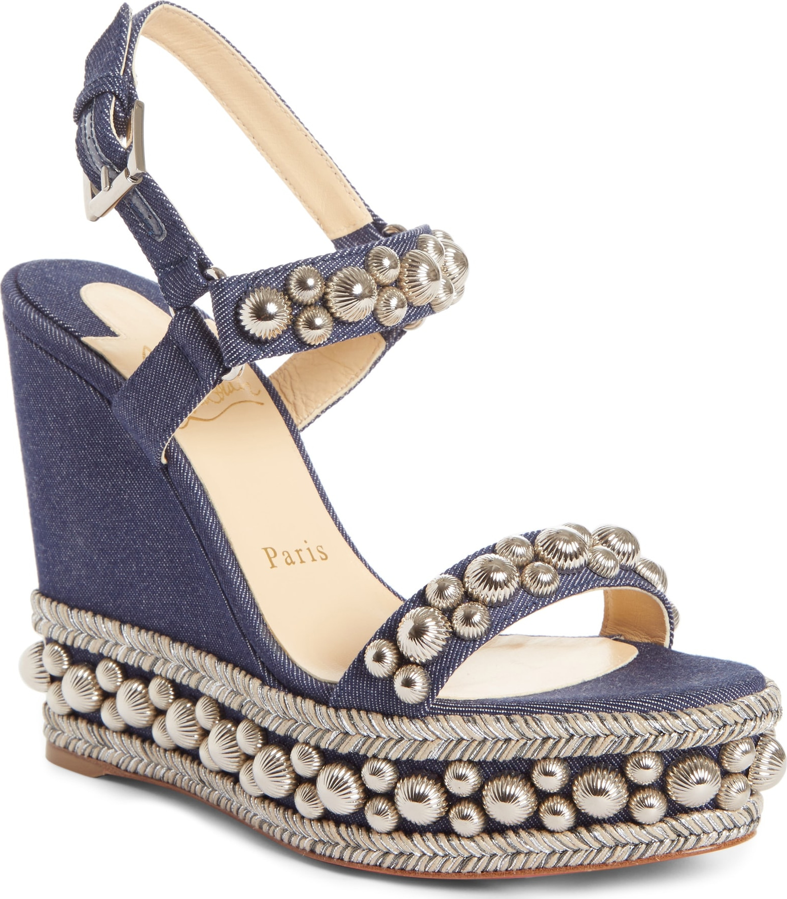 Christian Louboutin Rondaclou Studded Wedge Sandal