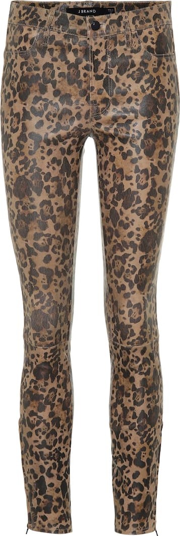 J BRAND L8001 mid-rise skinny leather pants