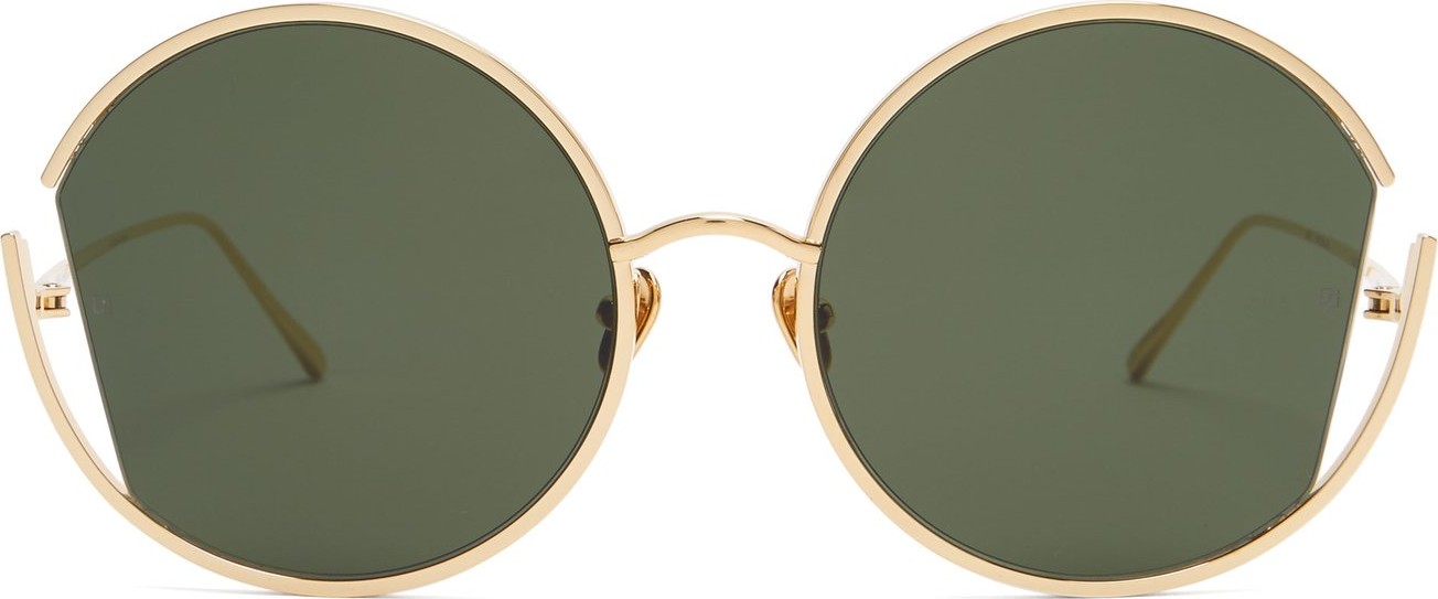 Linda Farrow Oversized round sunglasses