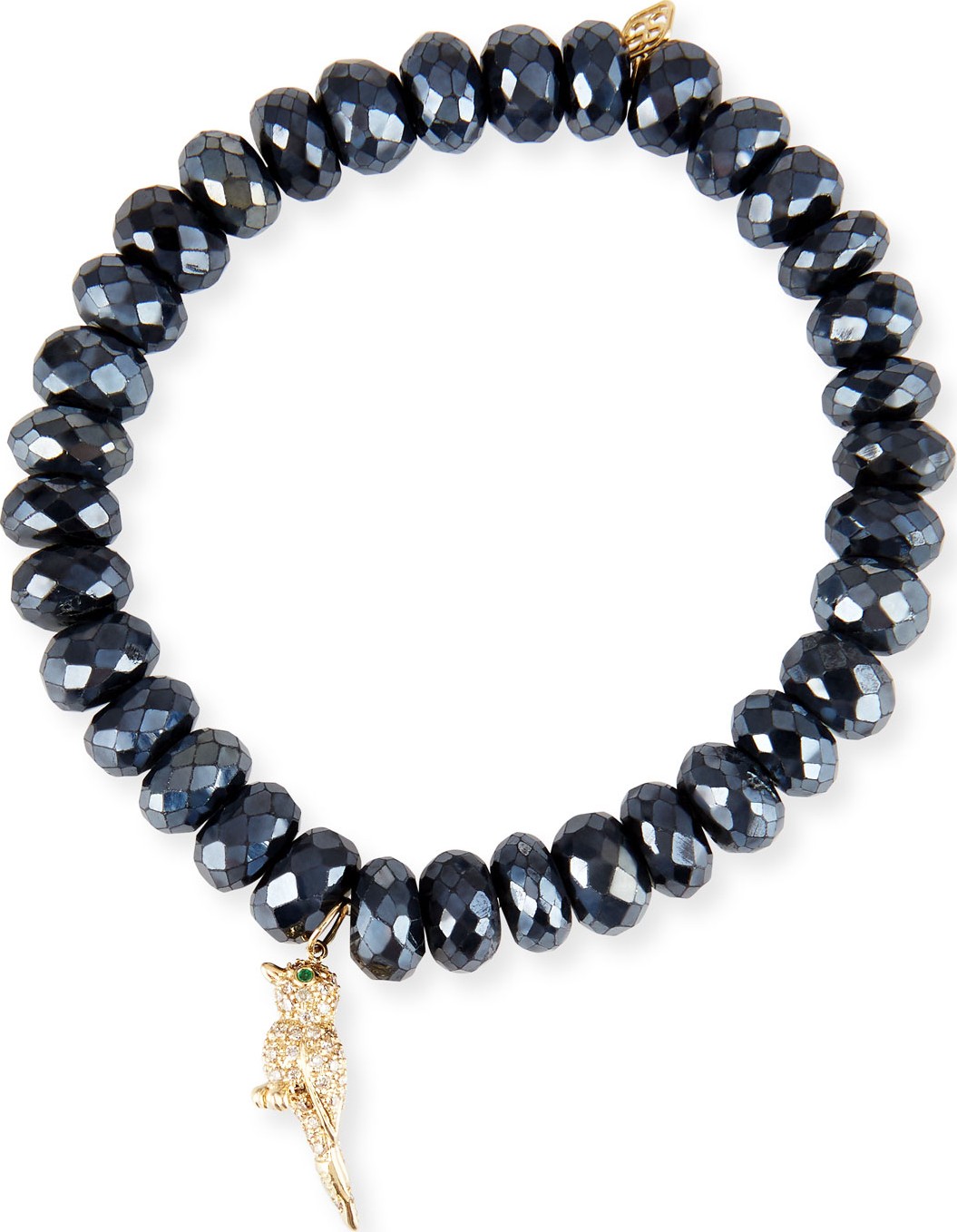 Sydney Evan Black Spinel & Diamond Bird Bracelet