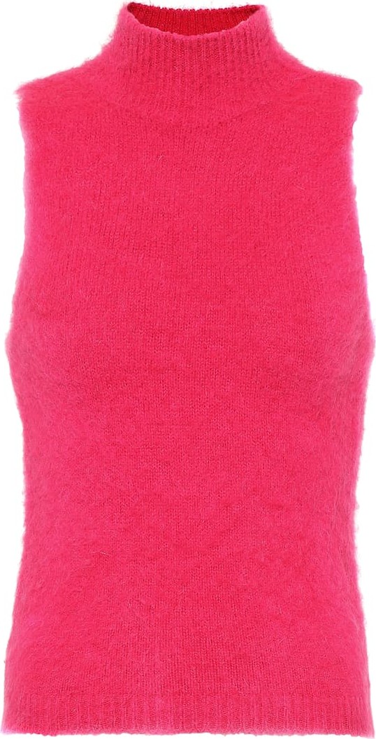 Versace Mohair-blend sleeveless top