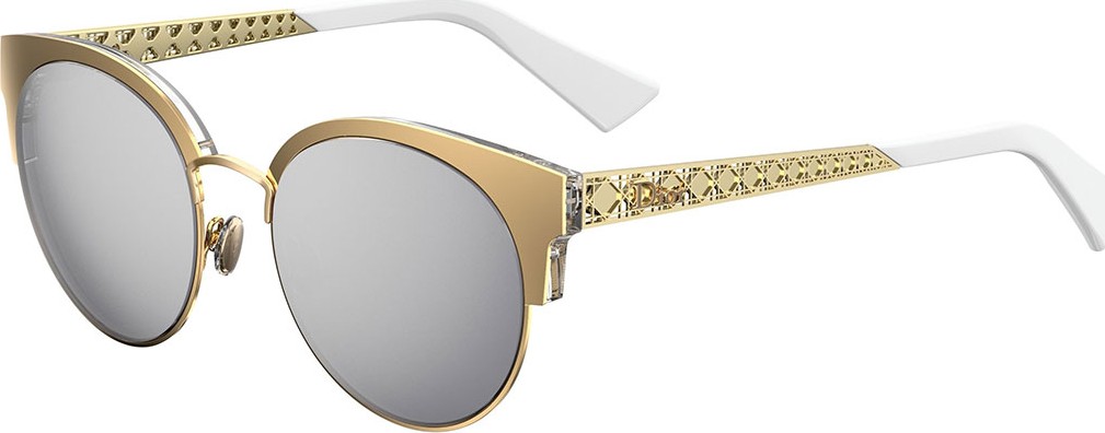 Dior Dioramamini Semi-Rimless Mirrored Sunglasses