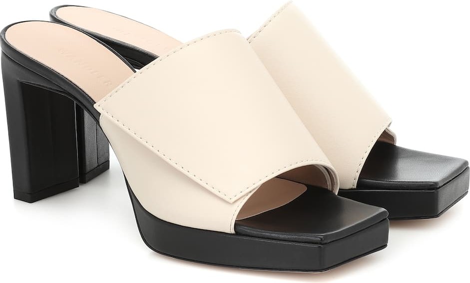 Wandler Isa leather plateau sandals