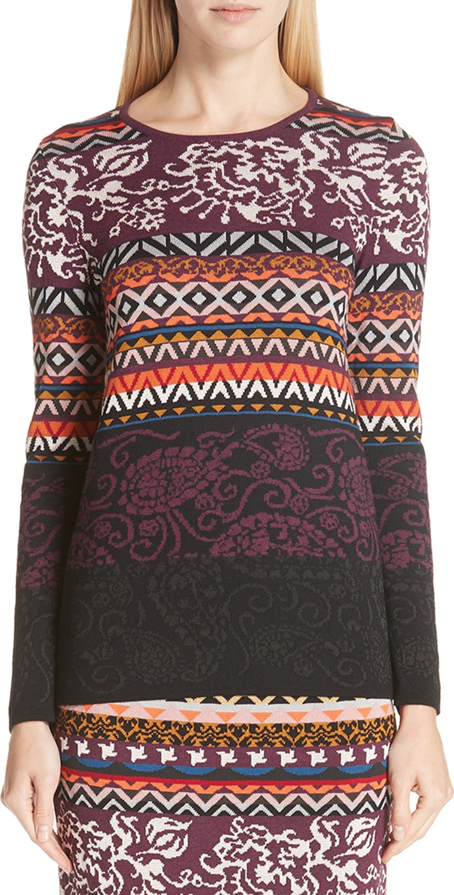 Fuzzi Mixed Fair Isle Sweater