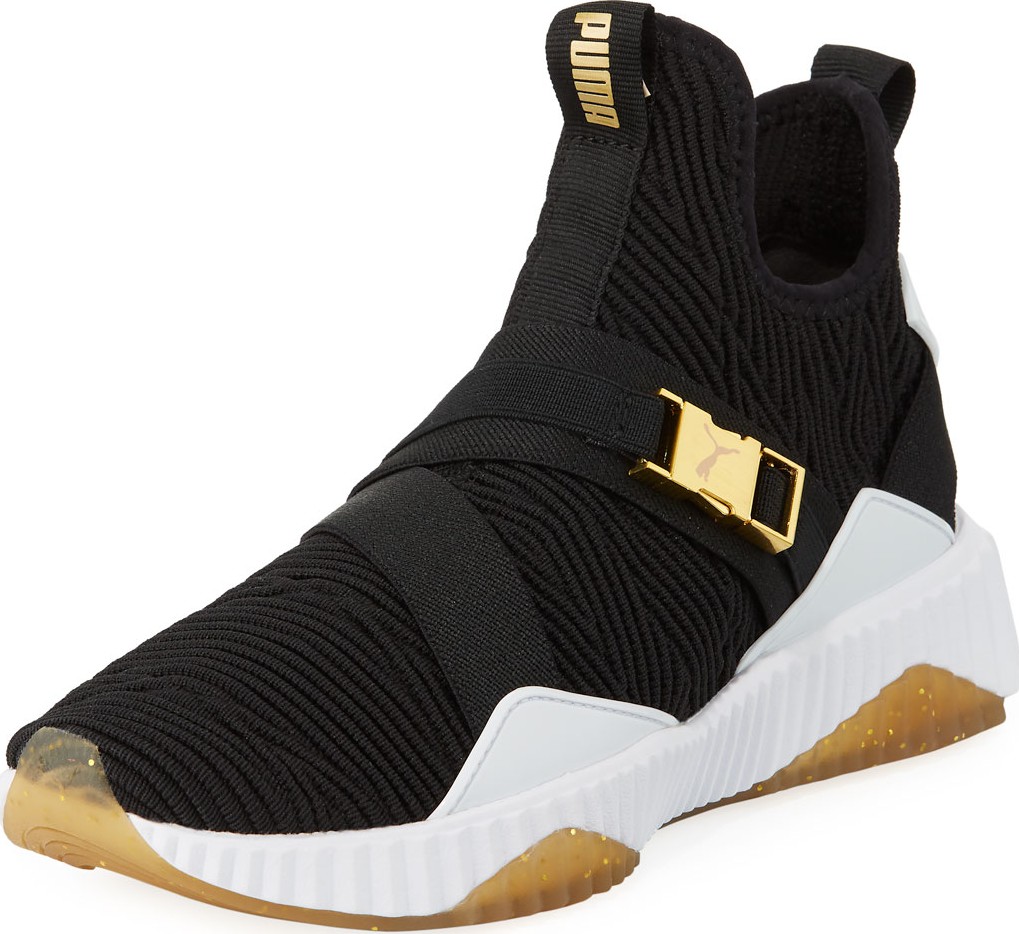 PUMA Defy Varsity Knit Mid-Top Sneakers