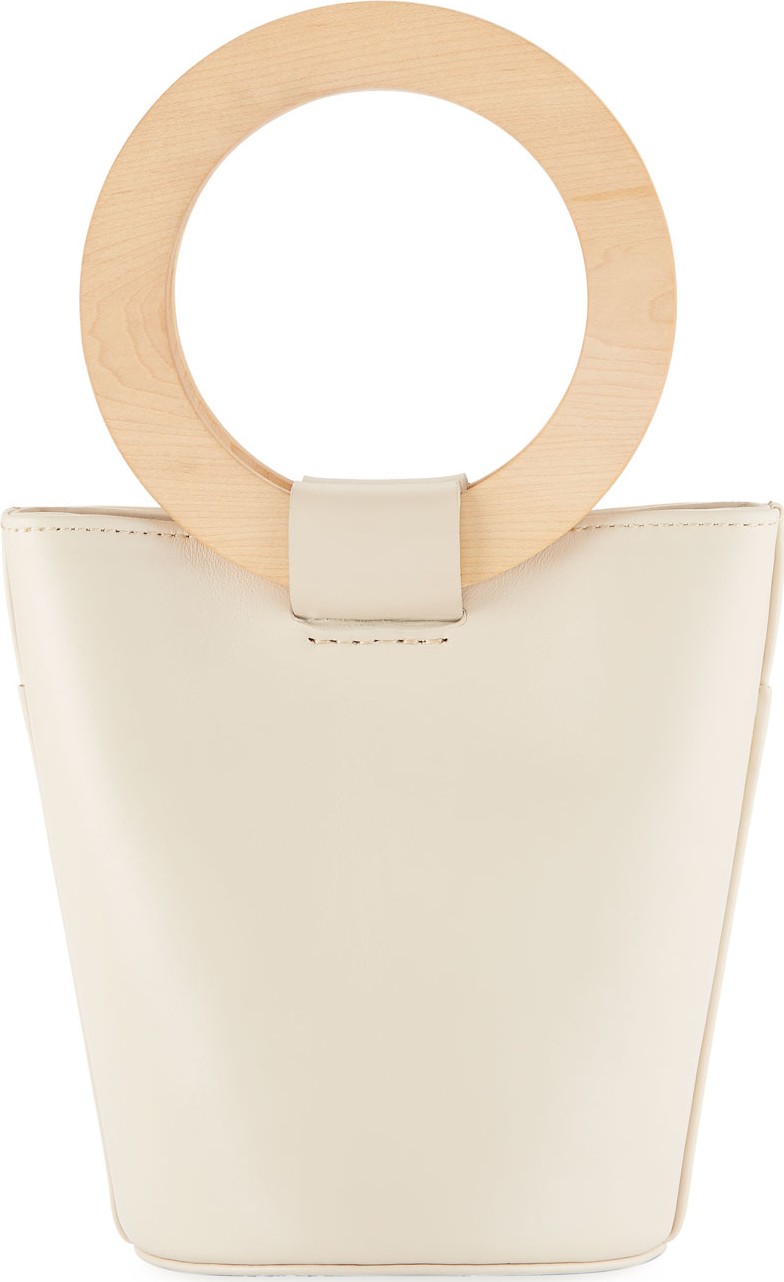Modern Weaving Leather Mini Circle Bucket Bag