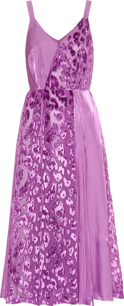 Rejina Pyo Rosa georgette and satin midi dress