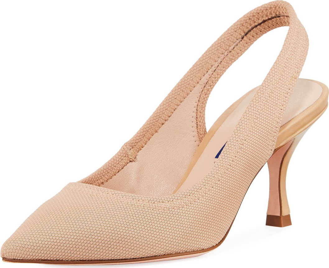 Stuart Weitzman Odette Knit Slingback Pumps