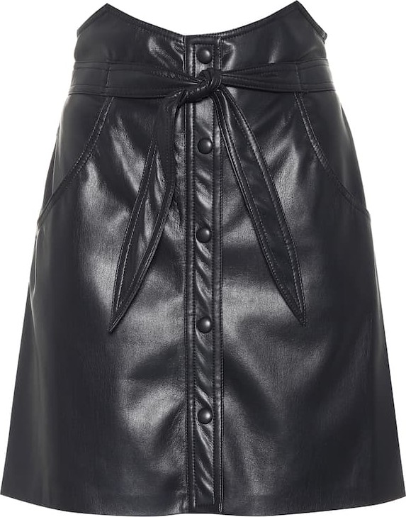 Nanushka Chai faux leather miniskirt
