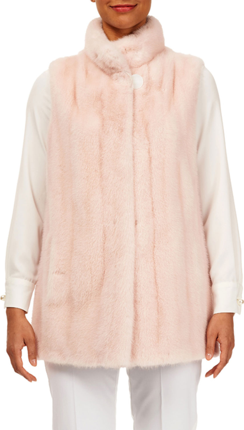 Gorski Reversible Mink-Fur Silk Taffeta Vest