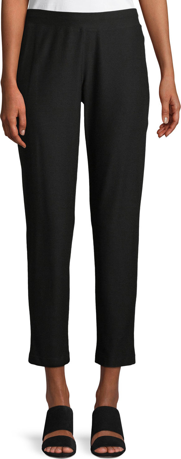 Eileen Fisher Washable Stretch-Crepe Slim Ankle Pants