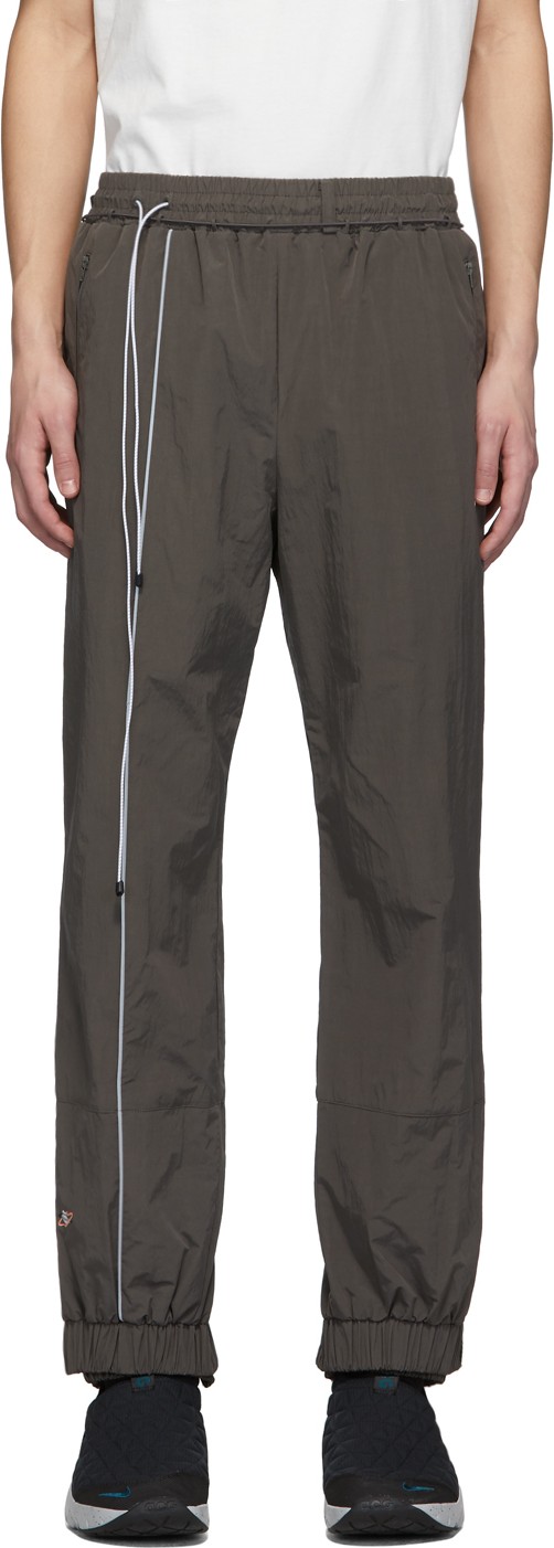 ADER error Grey Graphic Print Track Pants