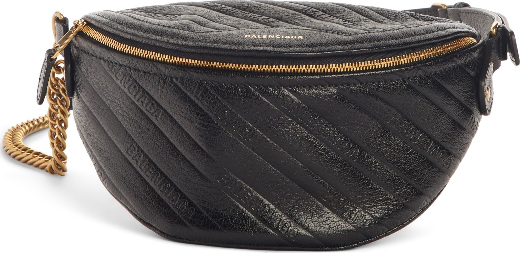 Balenciaga Extra Small Souvenir Logo Leather Belt Bag