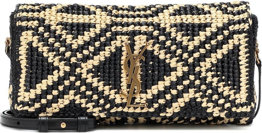 Saint Laurent Kate 99 raffia shoulder bag
