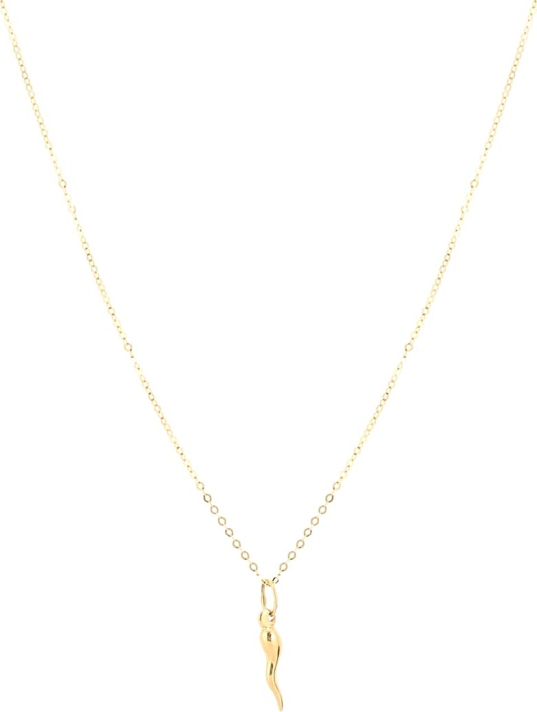 Loren Stewart Baby Cornetto 14kt gold necklace