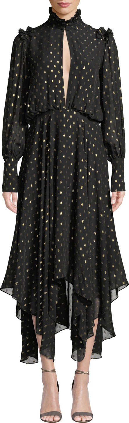 Camilla And Marc Jasmeen Polka Dot Handkerchief Dress