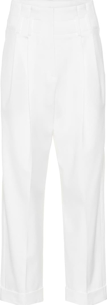 Brunello Cucinelli High-rise straight wool blend pants