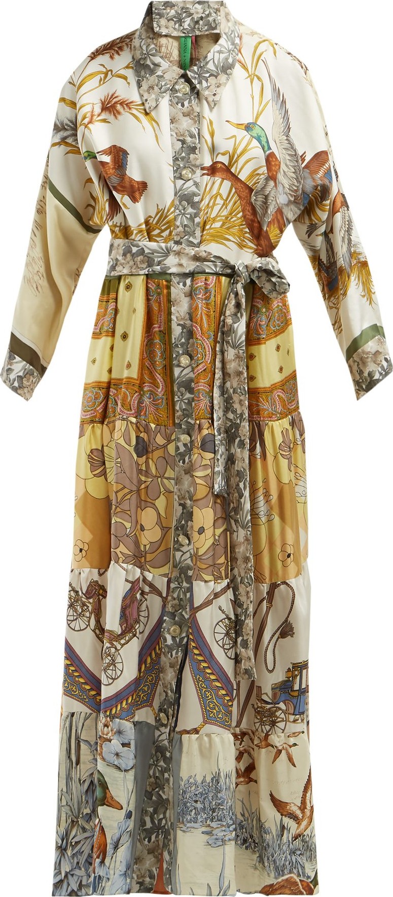 Rianna + Nina Vintage patchwork silk maxi dress