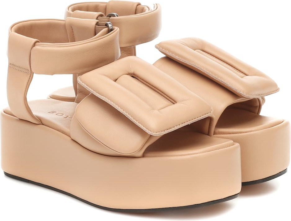 BOYY Puffy leather platform sandals
