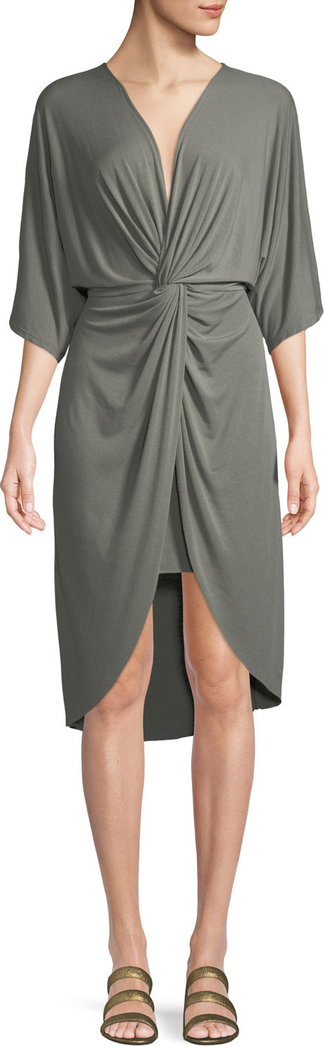 Joie Sorina Twist-Front High-Low Dress