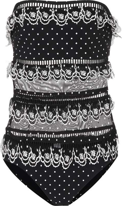 Zimmermann Jaya lace-trimmed bandeau swimsuit