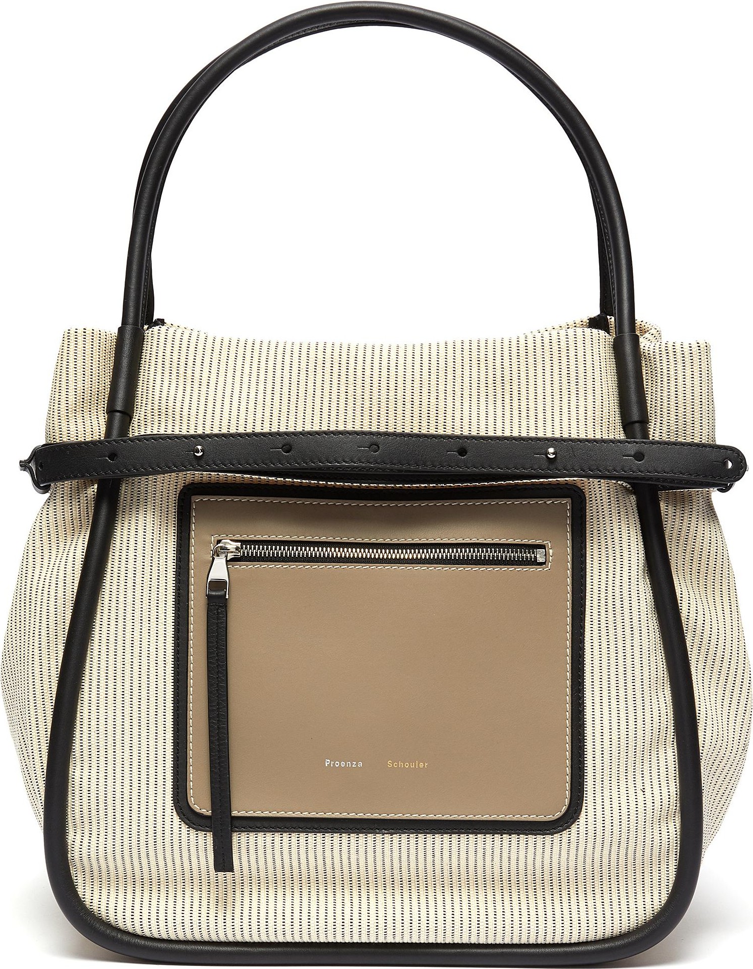 Proenza Schouler 'INSIDE OUT' LEATHER PANEL CANVAS TOTE BAG