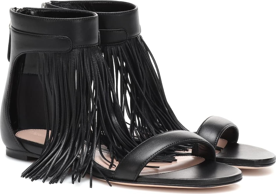 Alexander McQueen Fringed leather sandals