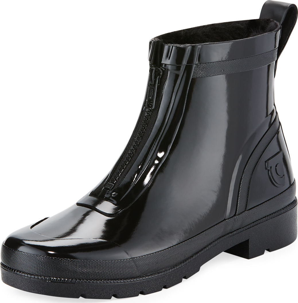 Tretorn Lina Zip Short Shiny Rubber Rain Boots