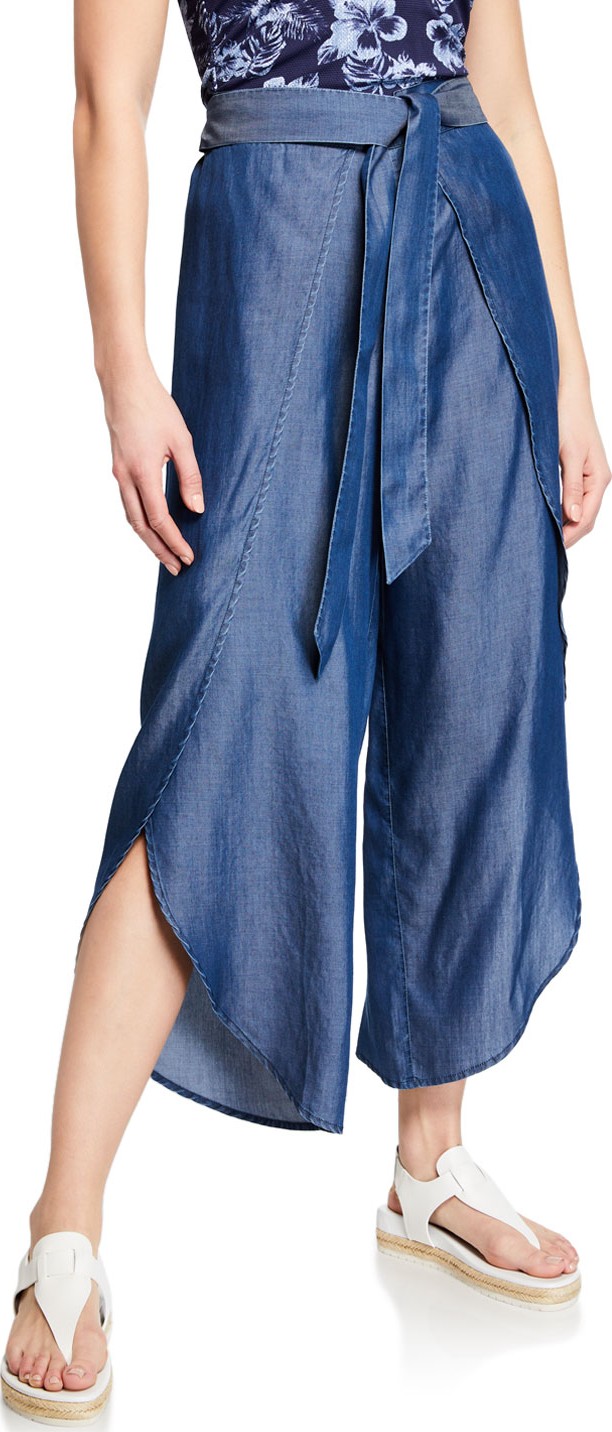 Tommy Bahama Chambray Tie Beach Culottes