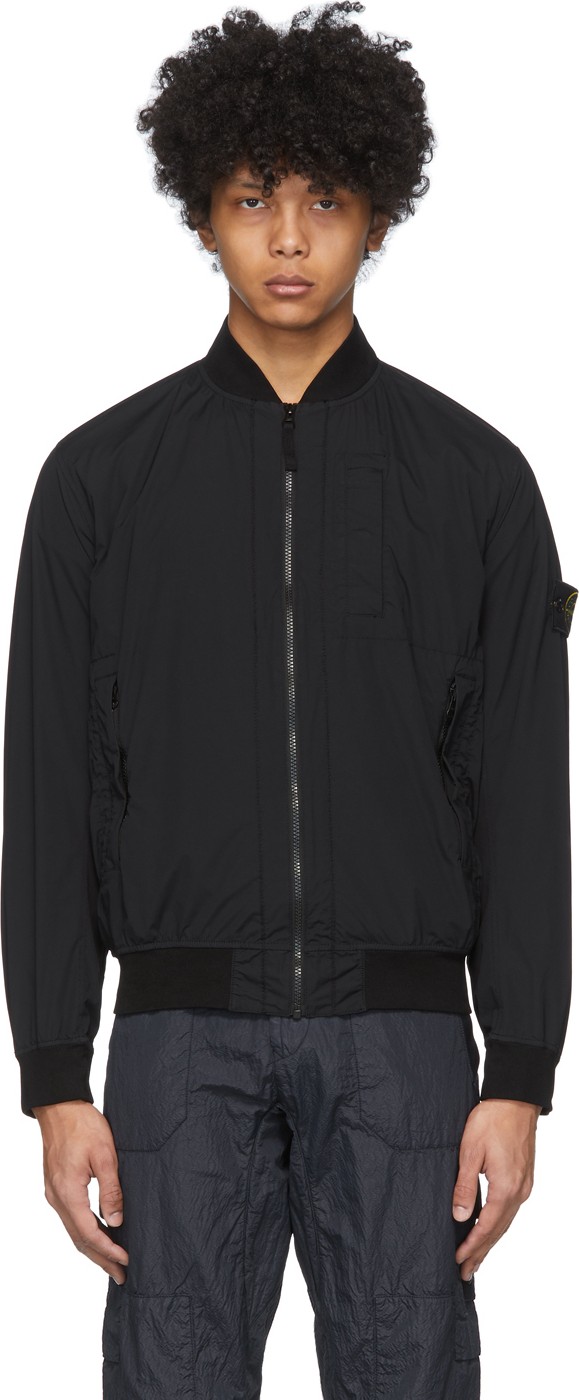 Stone Island Black Packable Skin Touch Jacket