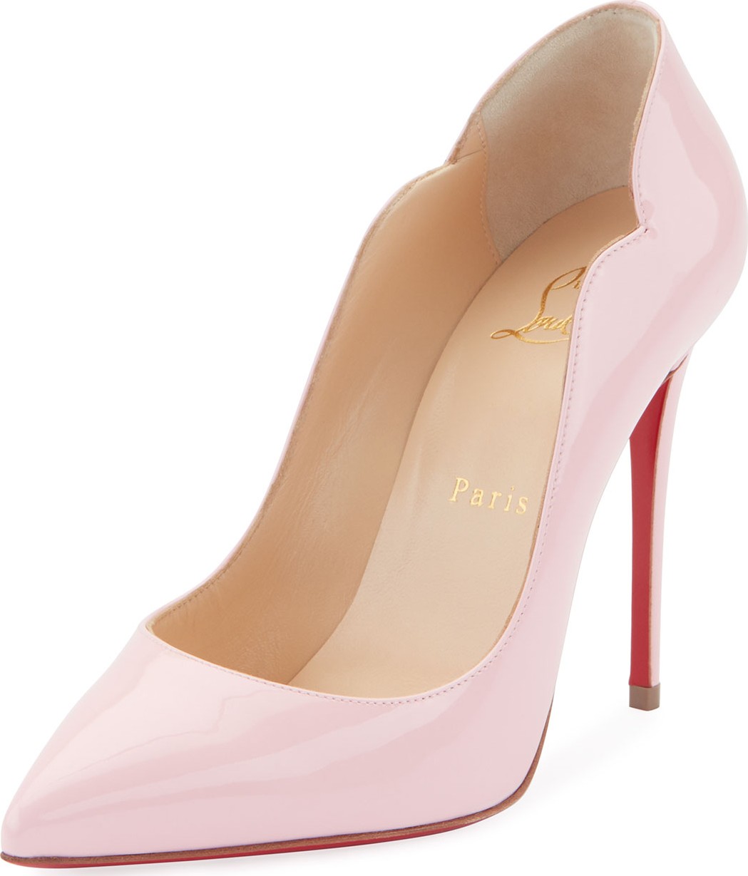 Christian Louboutin Hot Chick 100 Patent Red Sole Pumps