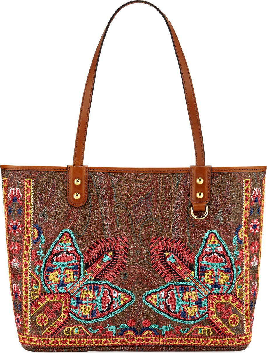 Etro Shopping Twister Ricamo Tote Bag
