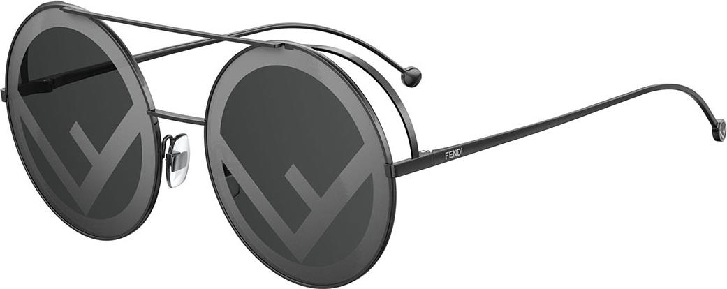Fendi Round Logo-Lenses Sunglasses