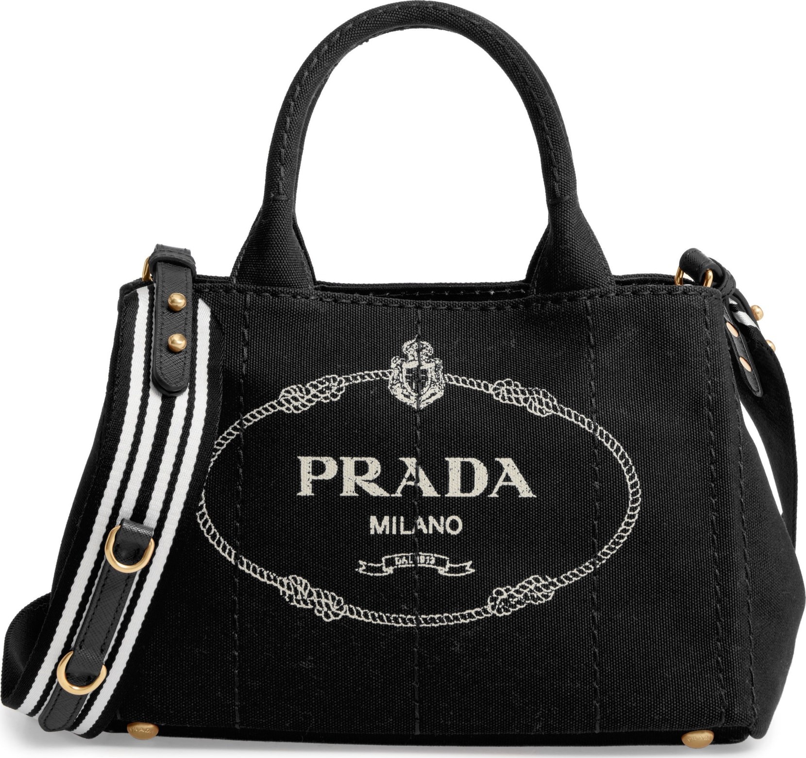 Prada Canapa Logo Garde Canvas Tote