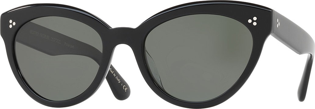 Oliver Peoples Roella Polarized Cat-Eye Sunglasses, Black