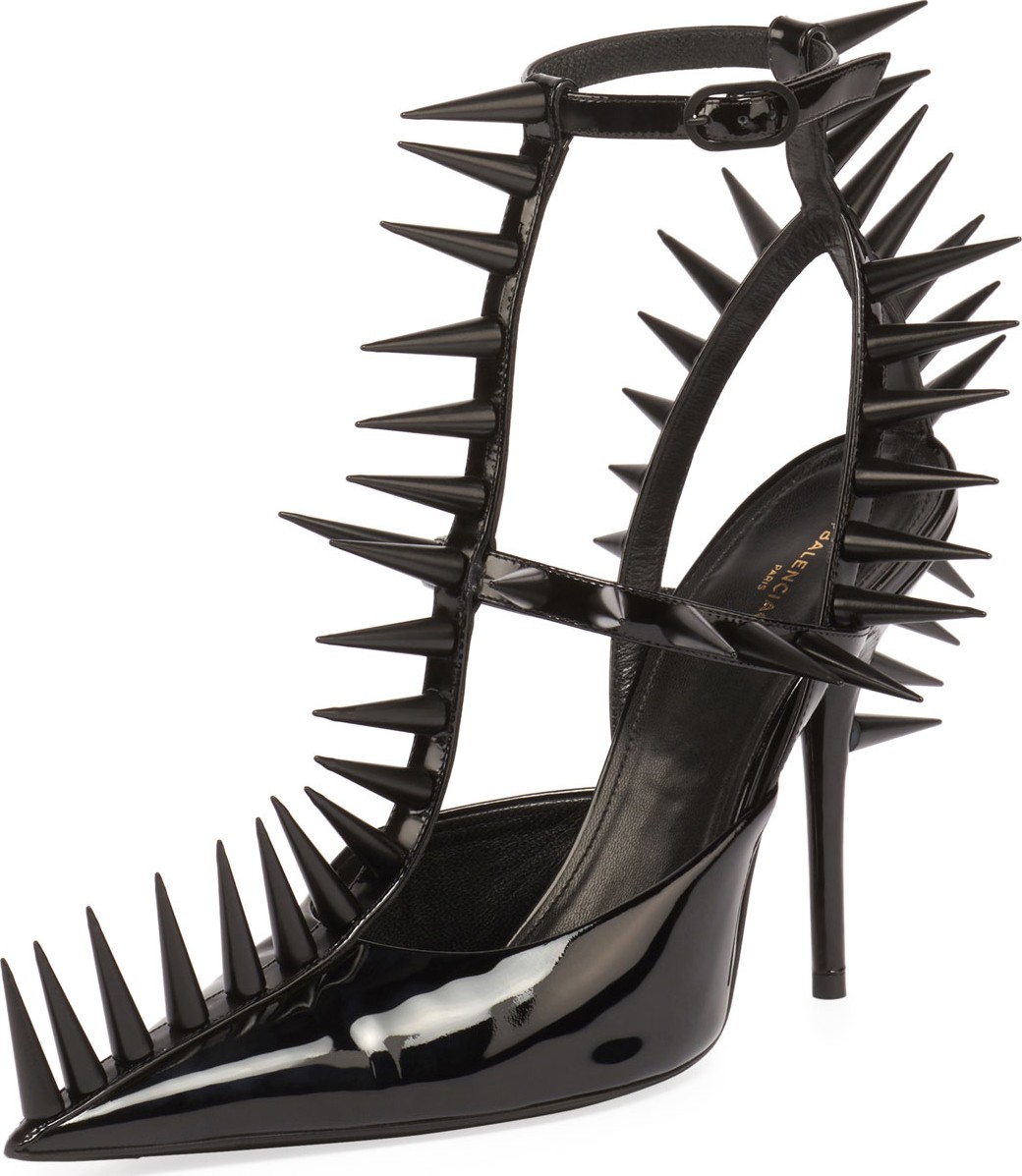 Balenciaga Knife Patent Spike 110mm Pumps, Black