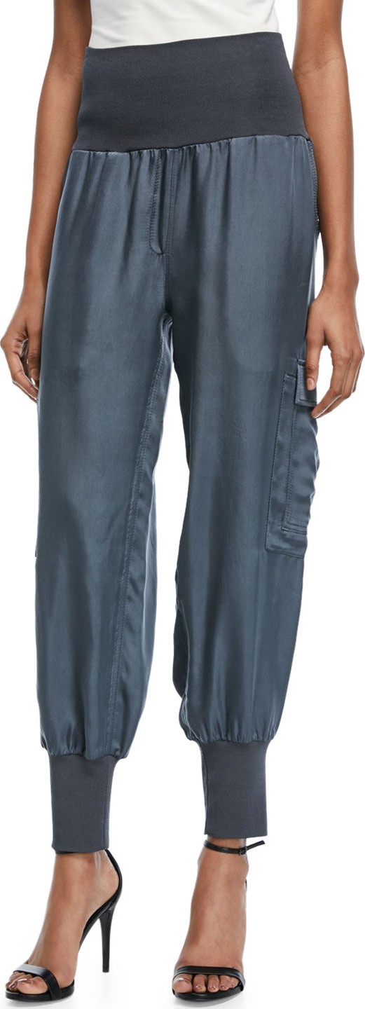 Cinq A Sept Tous Les Jours Giles Satin Jogger Pants