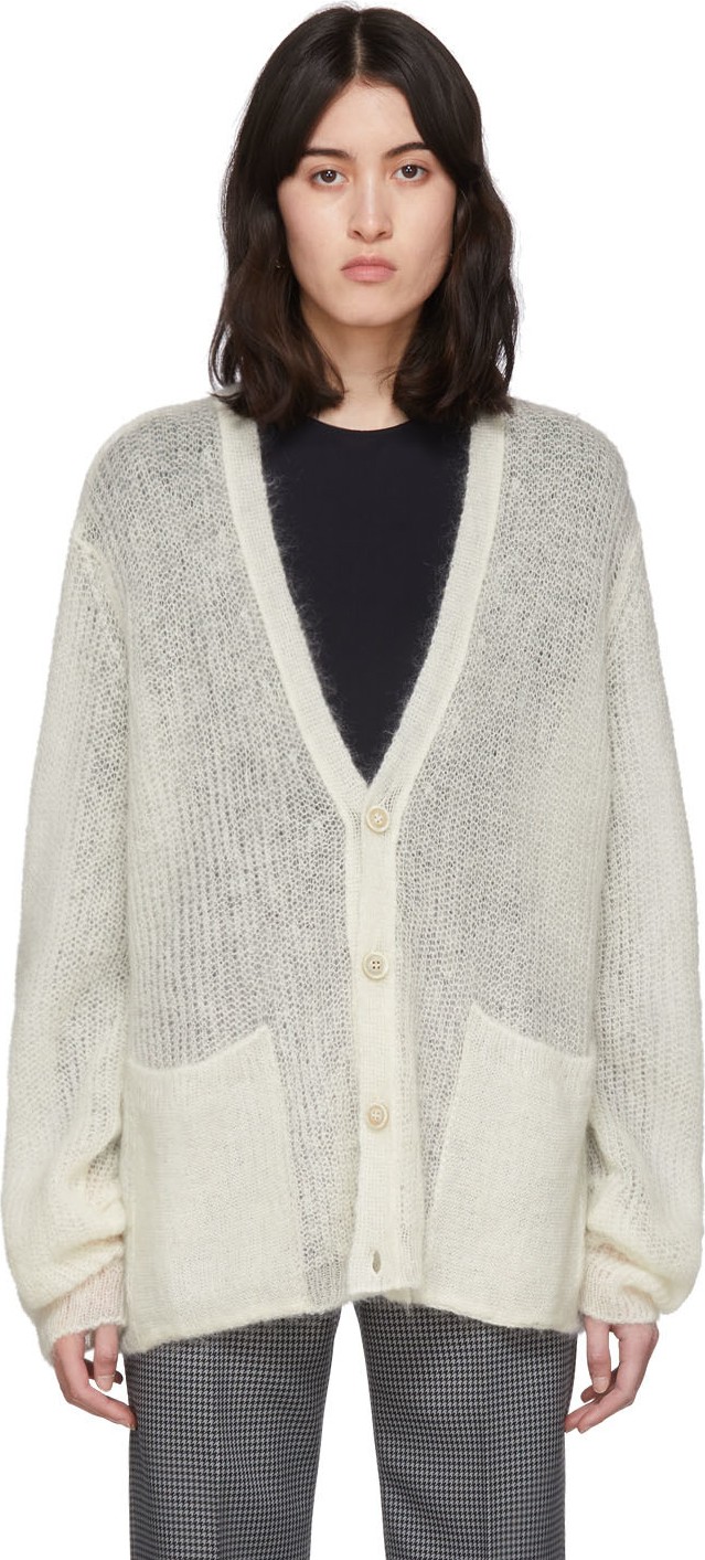 Maison Margiela Off-White Transparent Cardigan