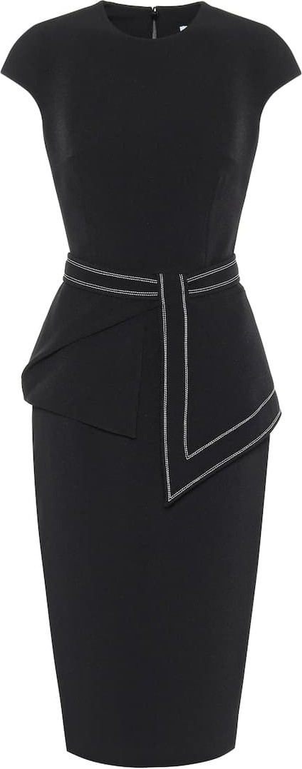 Safiyaa Stretch-crêpe midi pencil dress