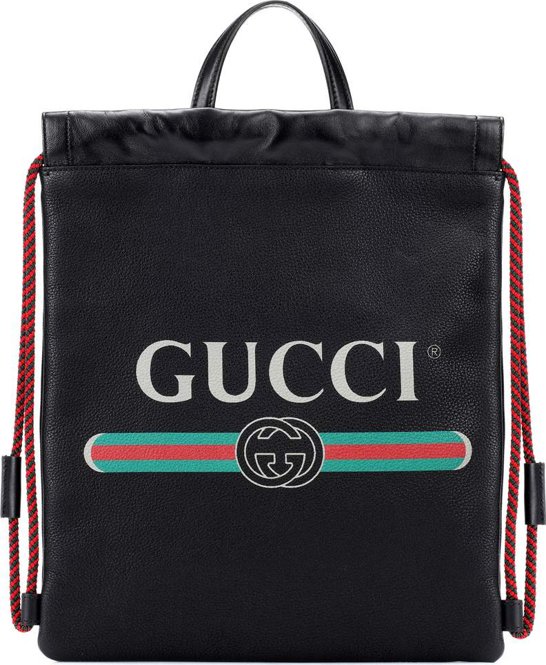 Gucci Gucci Print leather backpack